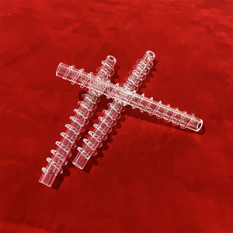 Runde Form transparent geschmolzene Silica Quarzglasröhre mit maßgeschneiderter Stange