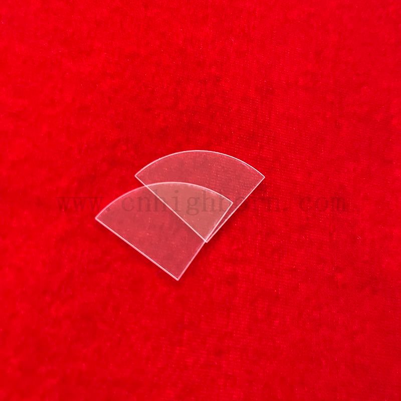 Anpassungsspezifische fusionierte Kieselsäure -UV -Fenster optische Lüfterform Quarzglasplatte