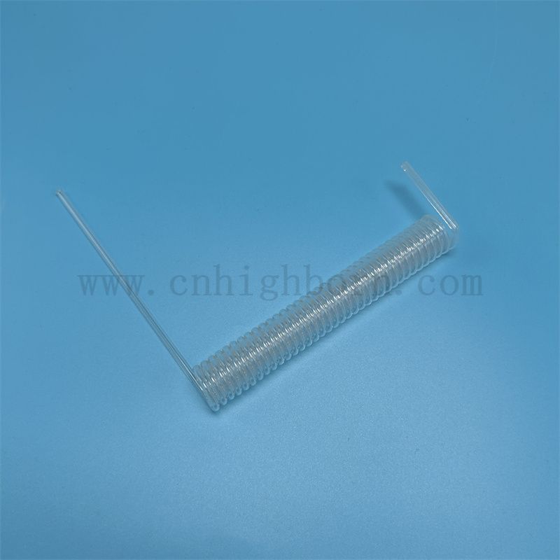 Wärme -Resiatance Customized Transparent Fused Silica Quarzglasspulenrohr