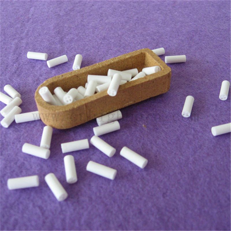 Customized 95 Alumina Vier Lochrohr weiß hochfestes Al2o3 Keramikrohr