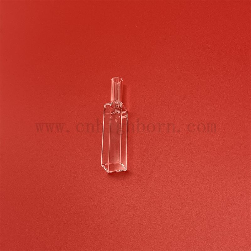 3 Seiten transparente Transmission optische Quarzglaskuvette Fluorimeter Retangular mit abgestufter Dichtung