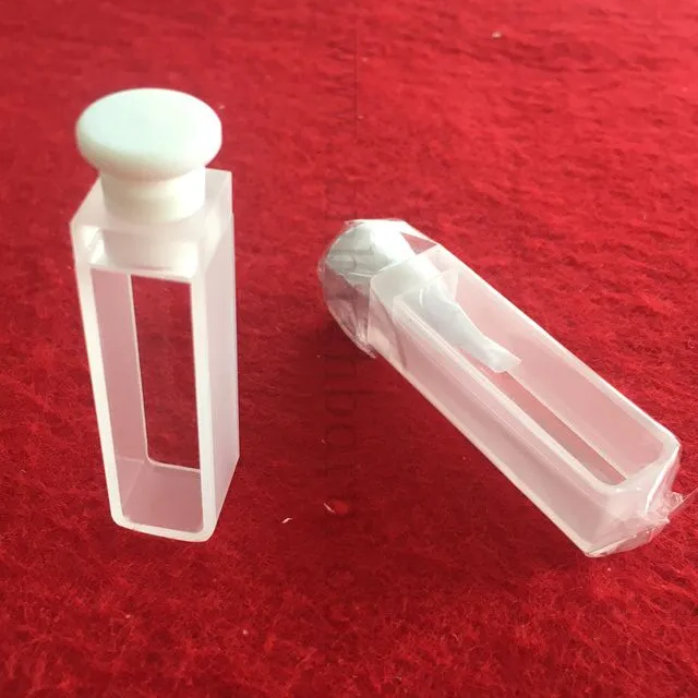 Q114 Standardzelle 2 Seiten transparent quadratische Öffnung Labor UV 10mm Pfadlänge Quarz optische Glasklugette