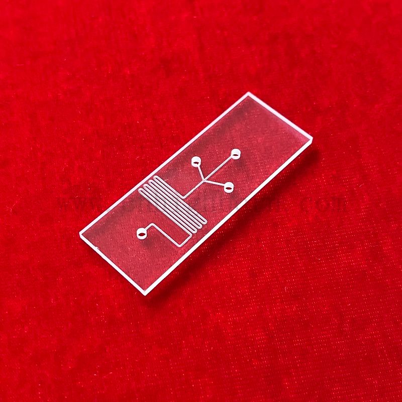 Quarzglasmikrofluidic -Chip für die Erkennung von Ultraviolett -Spektrophotometrie -
