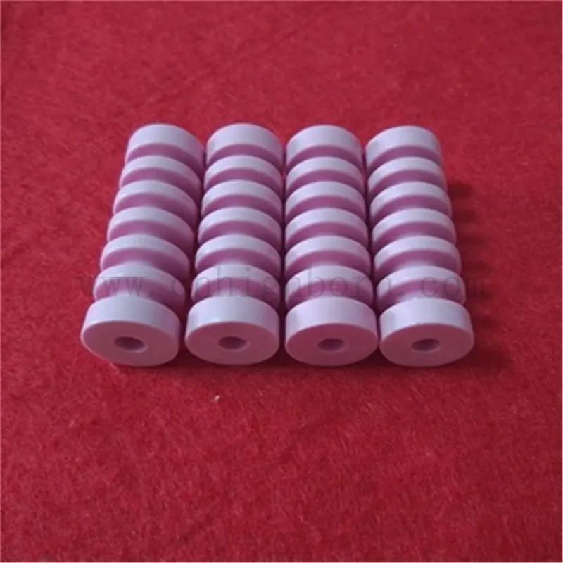 Verschleißfestigkeit 95% rosa AL2O3 Alumina Keramikgarnführer RED Textile Keramiklagerwalze