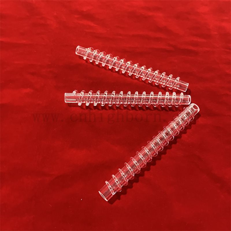 Runde Form transparent geschmolzene Silica Quarzglasröhre mit maßgeschneiderter Stange