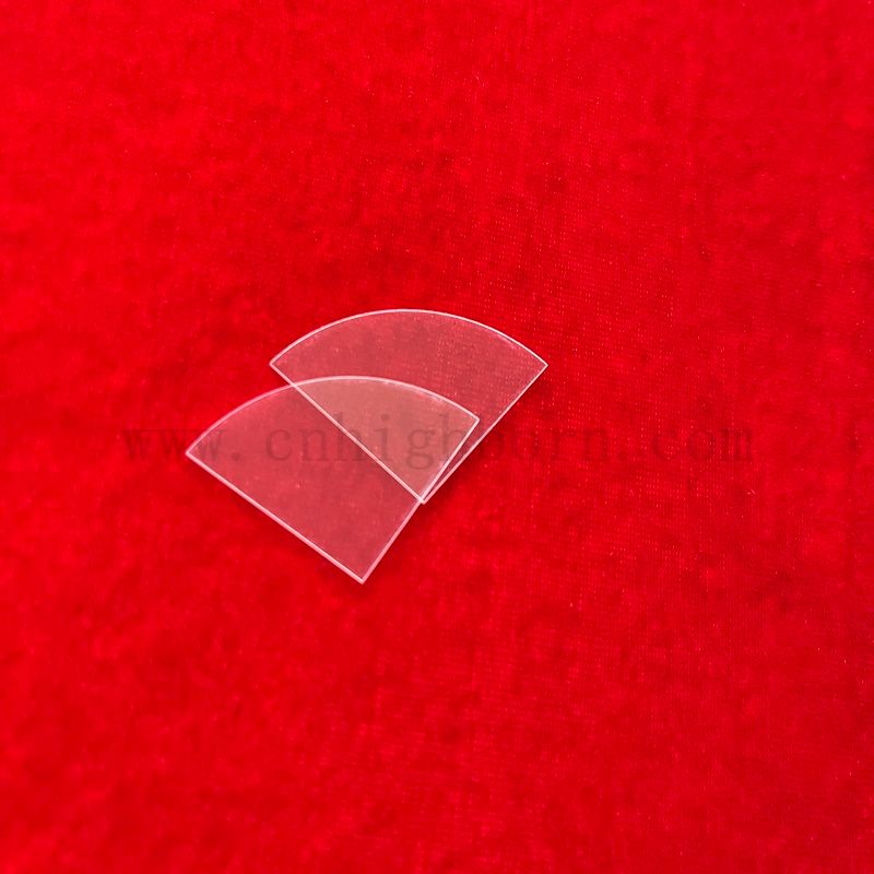 Anpassungsspezifische fusionierte Kieselsäure -UV -Fenster optische Lüfterform Quarzglasplatte