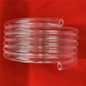 Hitzebeständiges Spiralrohr aus klarem Quarzglas