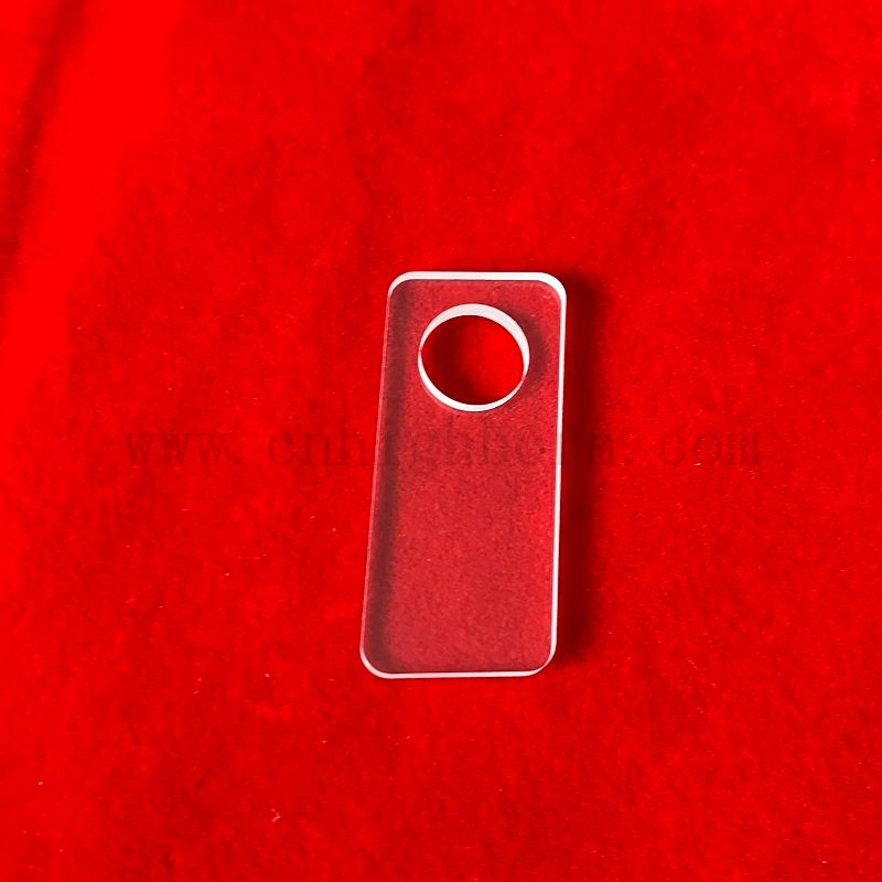 Transparente Quarzglasplatte rundes Loch Schleifen Kieselbleche