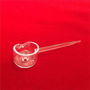  Klarer 4 mm dicker Banger aus Quarzglas mit flachem Boden und Einsatzbecher