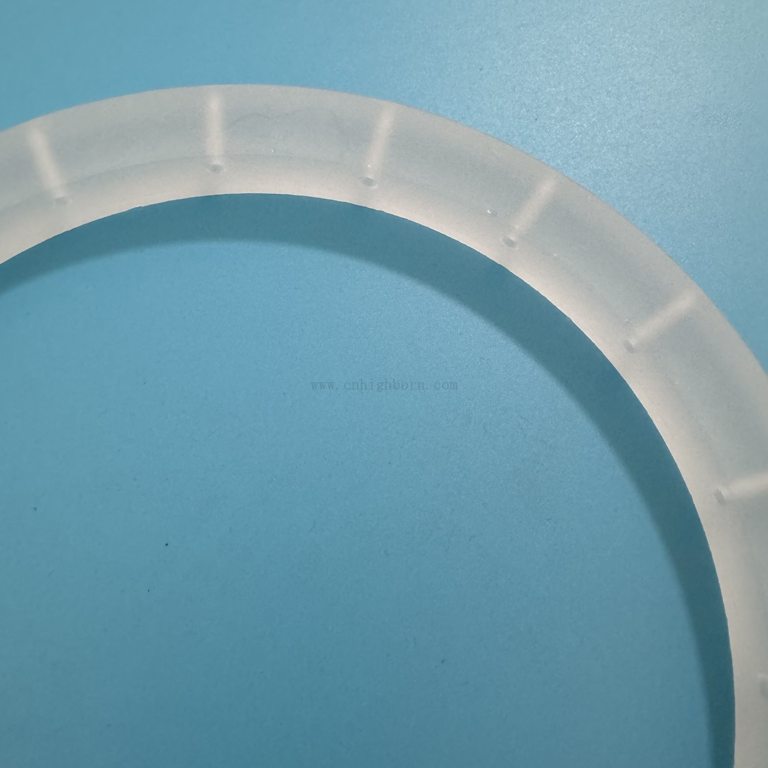 Wärmefestigkeit gefrosteter Quarzglasflansch mit Loch für industrielle Anwendungen