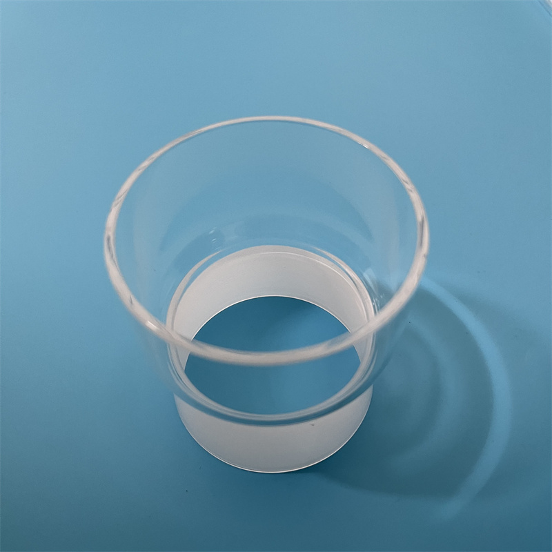 Customisierte transparente Form Quarzglasröhre mit gefrostetem Mund