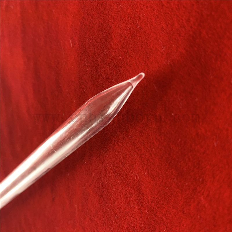 Wärmewiderstand klar hoher Reinheit Quarzrohr Silica -Glasrohr mit Punktenden