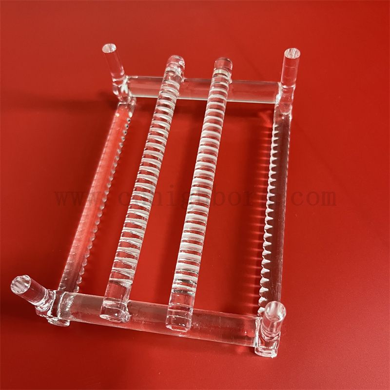 Wärmewiderstand Customisierte Labor -Glaswaretransparent Fusion Silica Quarzglasboot