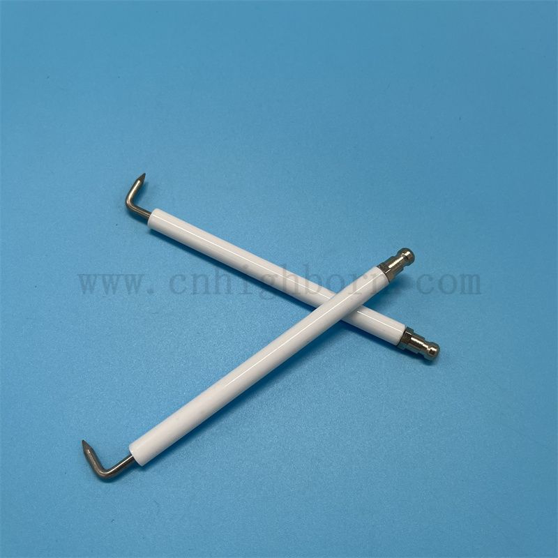 95 Aluminina Elektrodenzündung Glasierer Isolator Al2o3 Keramikzündungsmittelzünder
