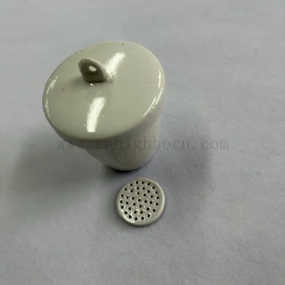 30 ml Gooch Tiegel Labor verwenden Porzellankeramik Crucible mit Deckel 