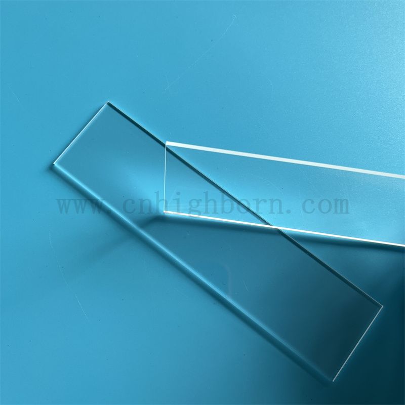 Hochreinheit Rechteck klare polierte geschmolzene Silica -Glasscheibe für UV