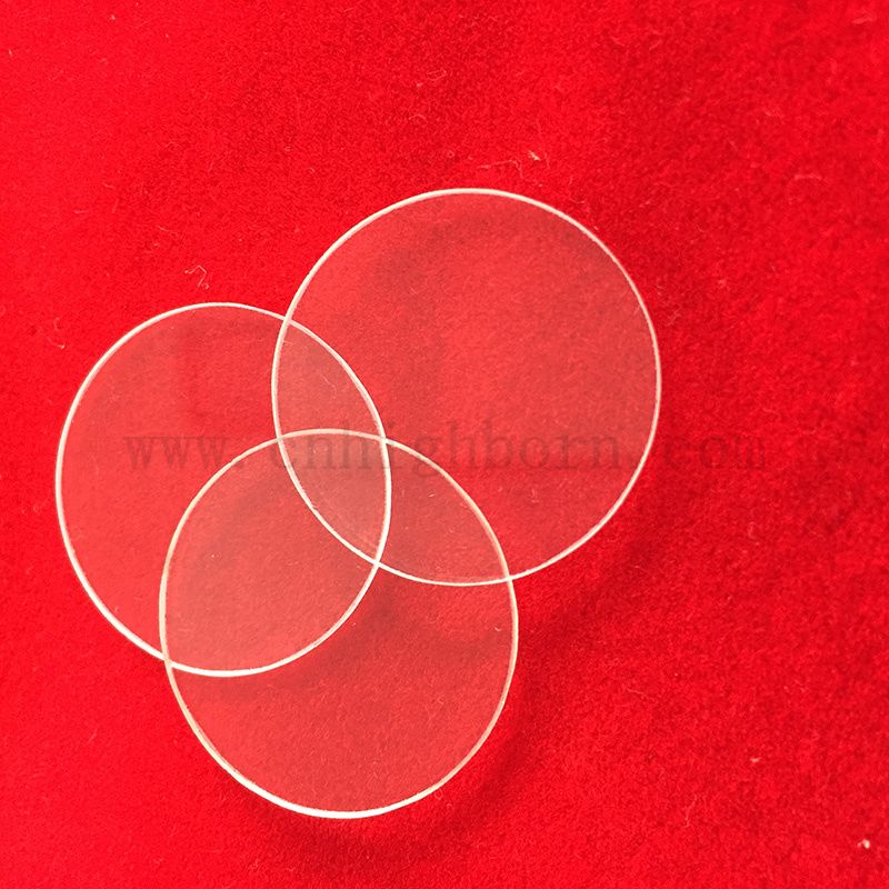 Customisierte transparente runde hitzebeständige geschmolzene Silica -Glasscheibe