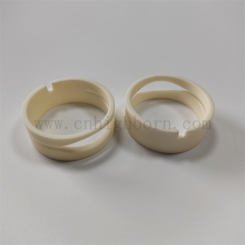 Customized Wear Resistenz Alumina 95 99% AL2O3 Keramikabstandshalter Ring Alumina Teil