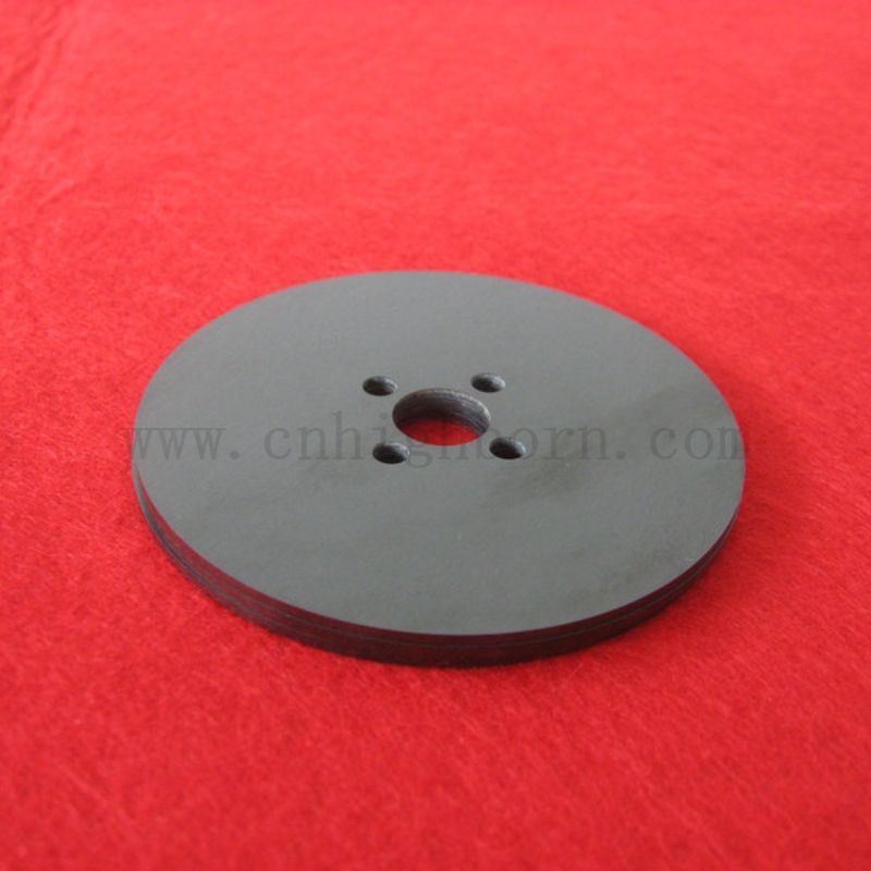 Custom Laser Bohrte Black Zirkonia Runde Platte ZRO2 Keramikscheibe