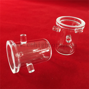 Hitzebeständiger, maßgeschneiderter Tiegel aus klarem Quarzglas für die Laborforschung
