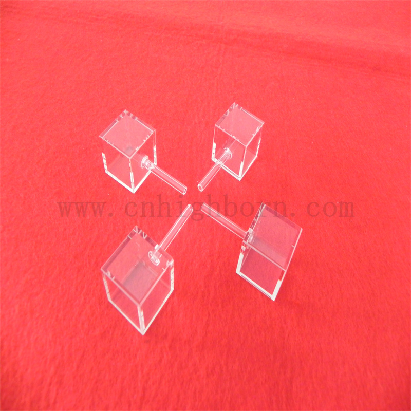 Kubikzellen Laborzellen kurzer Weg mit Füllrohrglas Kubikkuvetten für die chemische Industrie