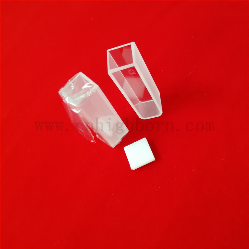 Labor rund unten Standard Q104 optische Glasflusszelle 3,5 ml Spektrophotometer Quarzglas Cuvette