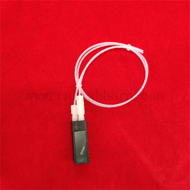 Q624 Standard -Mikroquarzglaskluvette 10 -mm -Pfadlänge Schwarze Wand Vermeiden Sie eine leichte Selbstmaskierung kontinuierlicher Durchflusszelle 