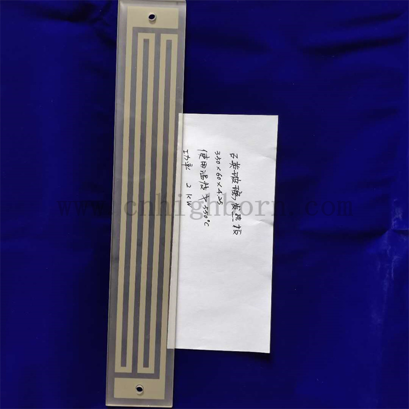 Hitzebeständige rechteckige Ferninfrarot-Quarzglas-Heizplatte