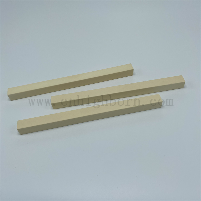 99% Alumina Ceramic Square Rod Customized AL2O3 Stick