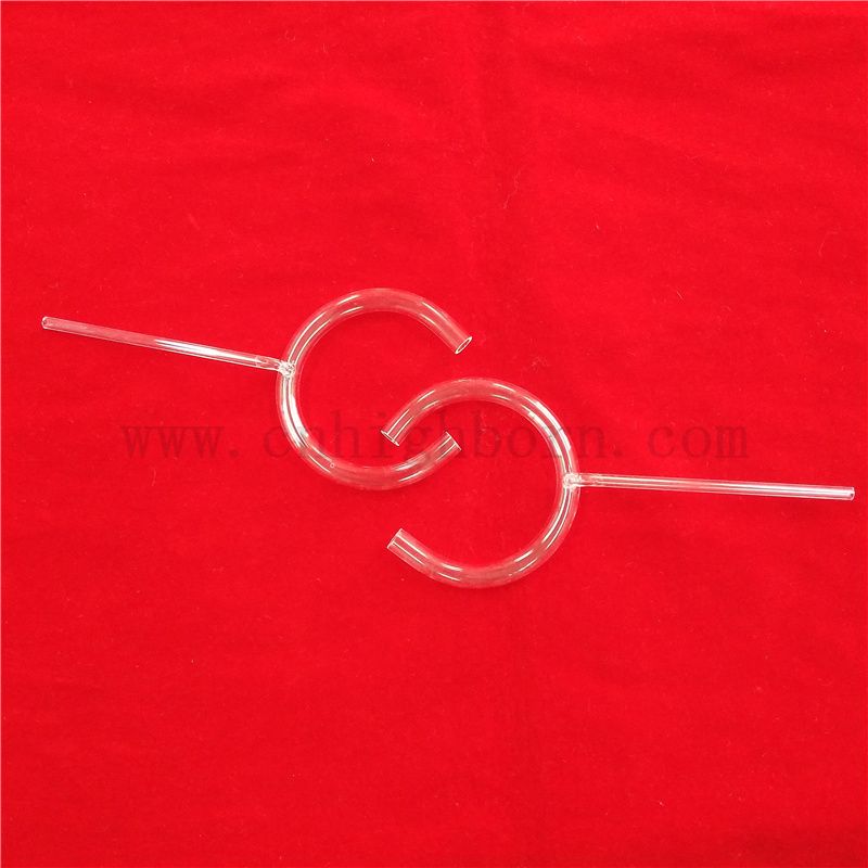 C Form transparent angepasste Quarz -Silica -Glasrohr