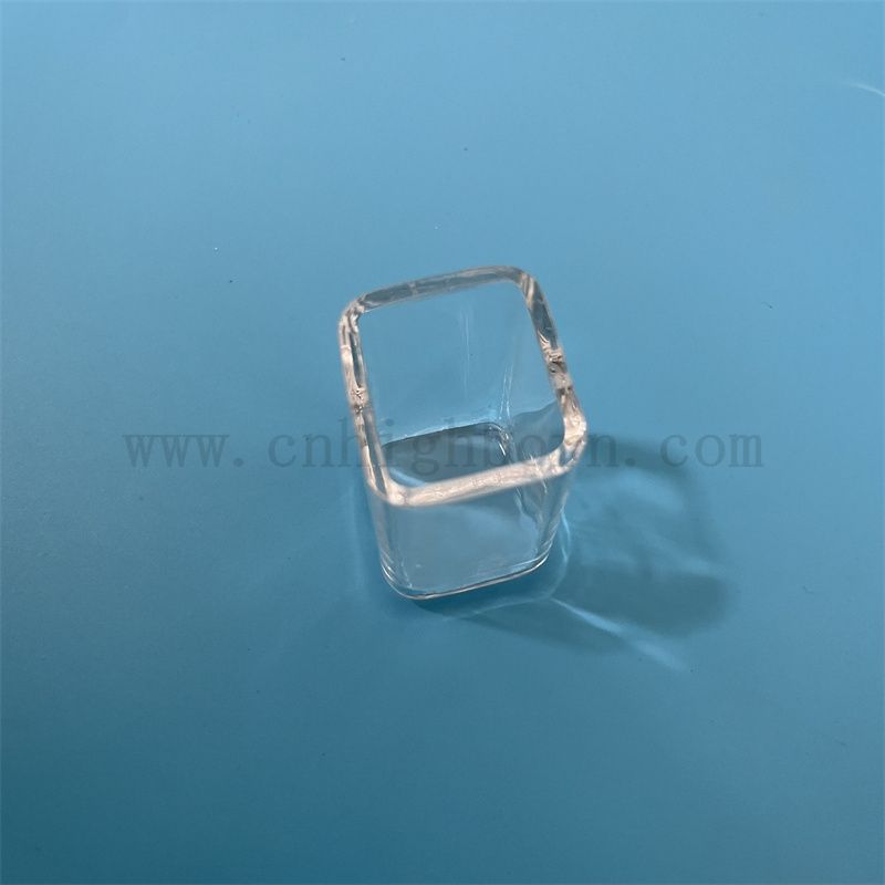 Wärmewiderstand Customisierte transparente quadratische Quarzglasröhre 