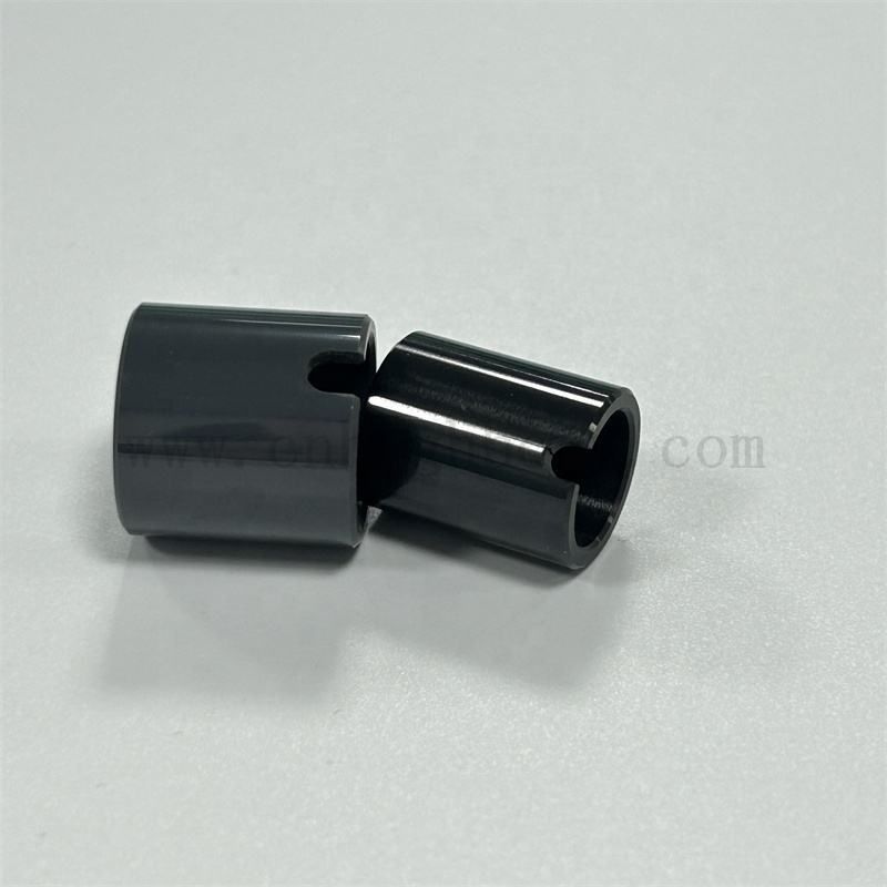 Schwarzes Zirkonia unregelmäßiger Rohrisolator Oberflächenpolierzro2 Keramikrohr