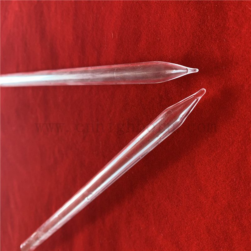 Wärmewiderstand klar hoher Reinheit Quarzrohr Silica -Glasrohr mit Punktenden