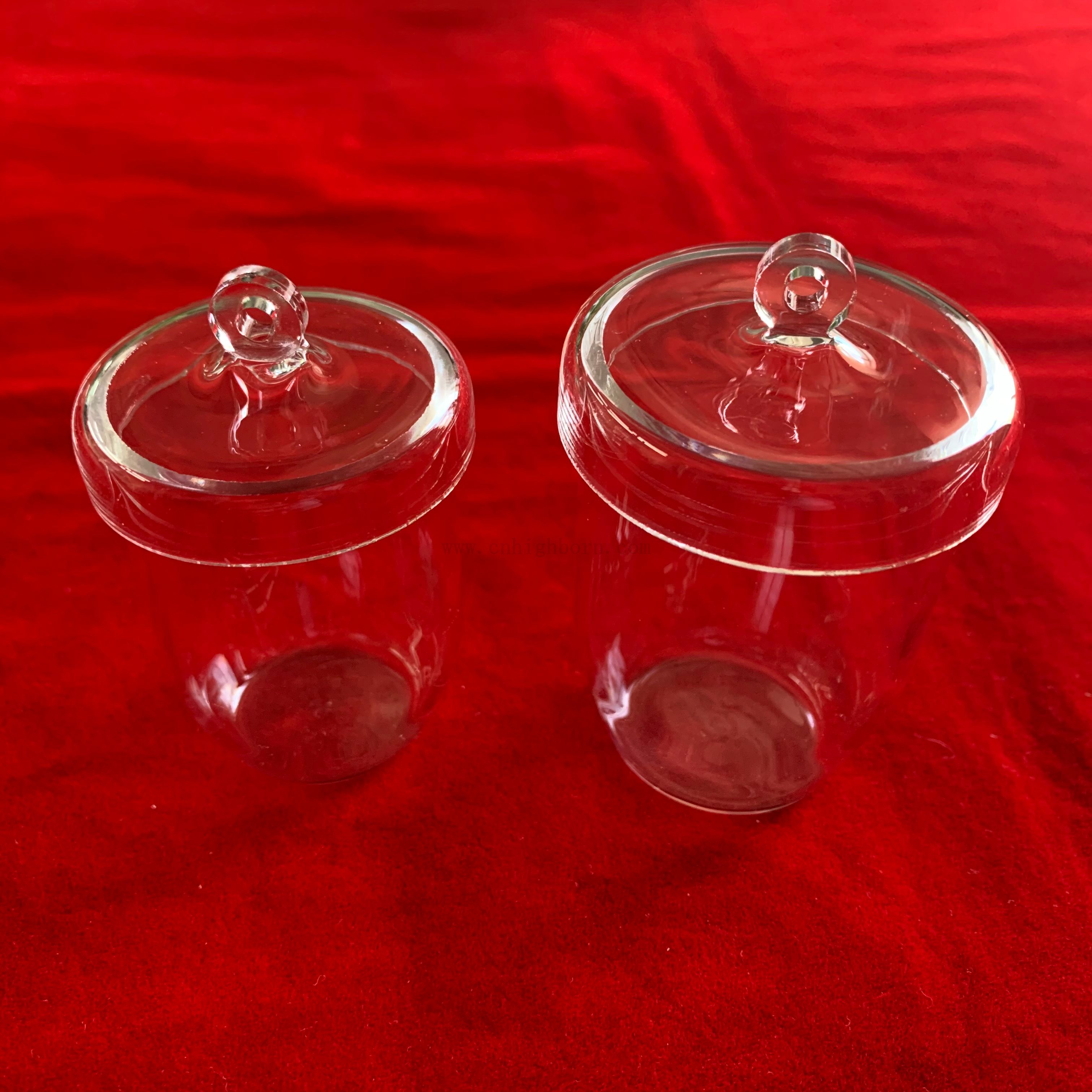 Hoher Korrosionsbeständigkeit transparenter Quarzglas Tiegel mit Deckel