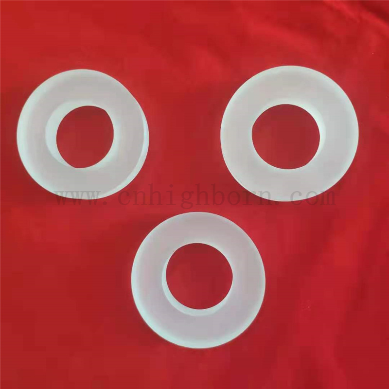  Customized Precision Schneiden gefrorener ringförmiger Quarzglasflansch