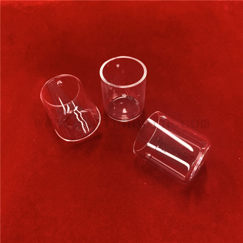 Laserbohrung transparenter Quarzglas rund unteren Zylinder Tiegel Tiegel