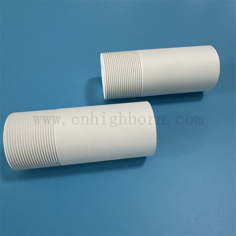 Customized Heißgepresstes hexagonales Bor -Bor -Nitrid -Keramik -Strukturteile Bn Rohrgewinde