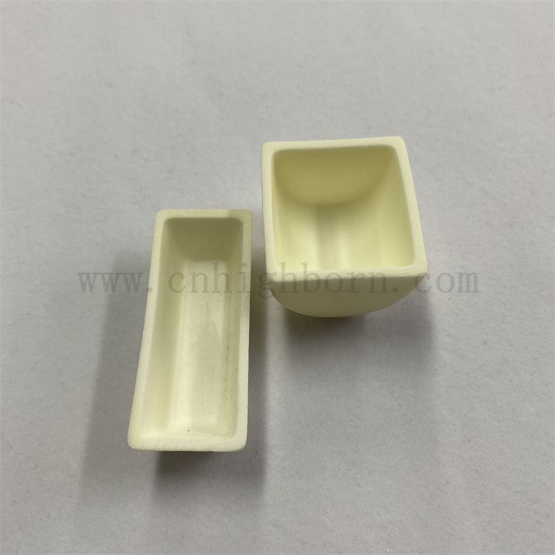 Hochtemperaturbeständiges Al2O3 Keramik Rundkucible Aluminiumoxid -Porzellan -Verbrennungsboot