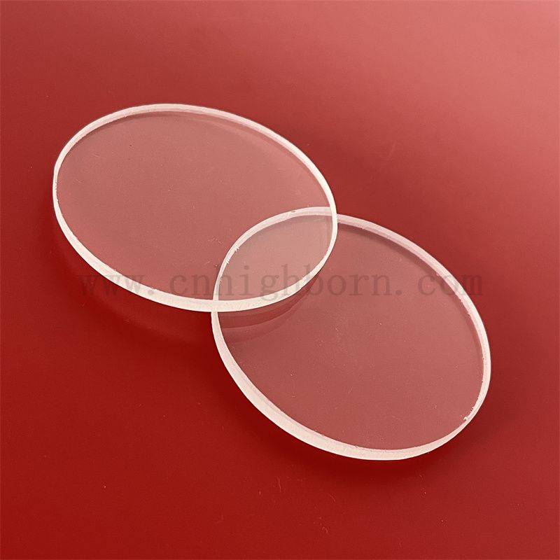 Hochreinheit transparente Zirkula Silica Glass Panel runde Quarzscheibe