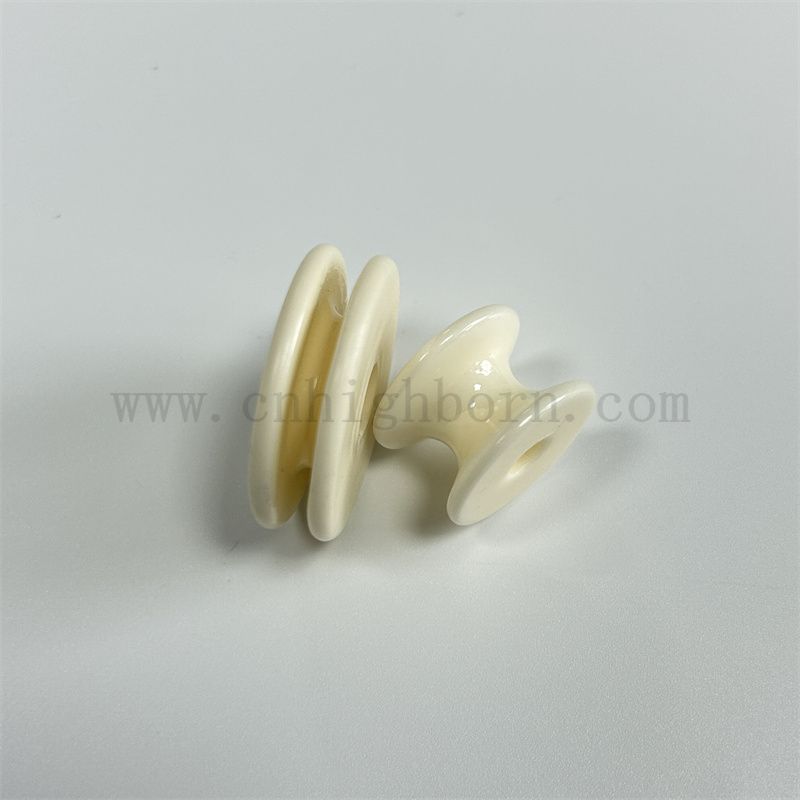 Wear-resistente Aluminiumoxid Textile Keramik Eöseland Al2o3 Keramikgarn-Draht-Fadenführung Roller Spinnmaschinerie Teil