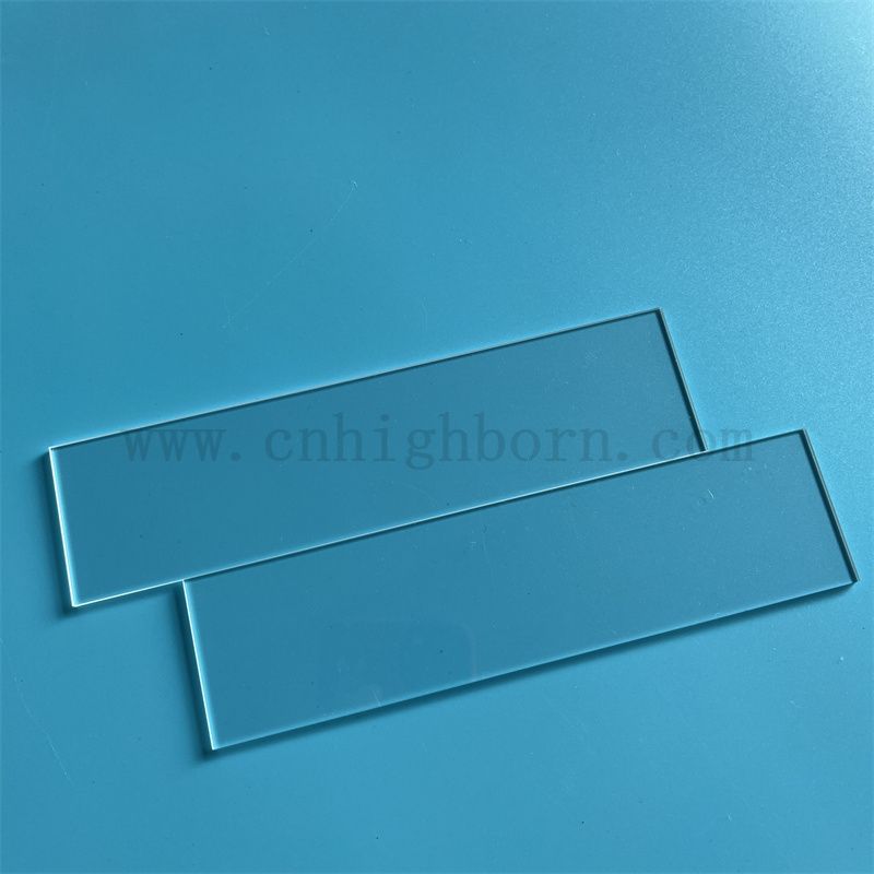 Hochreinheit Rechteck klare polierte geschmolzene Silica -Glasscheibe für UV