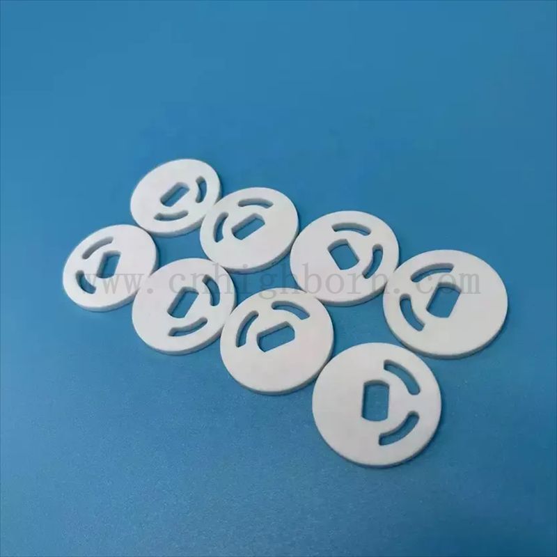 Verschleißfeste Aluminiumoxid-Rundplatte Al2O3-Keramik-Isolierscheibe