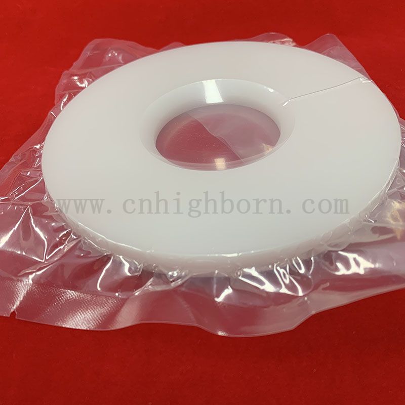 Korrosionsbeständigkeit undurchsichtiger Silica Ring Milky White Quarzglasflansch