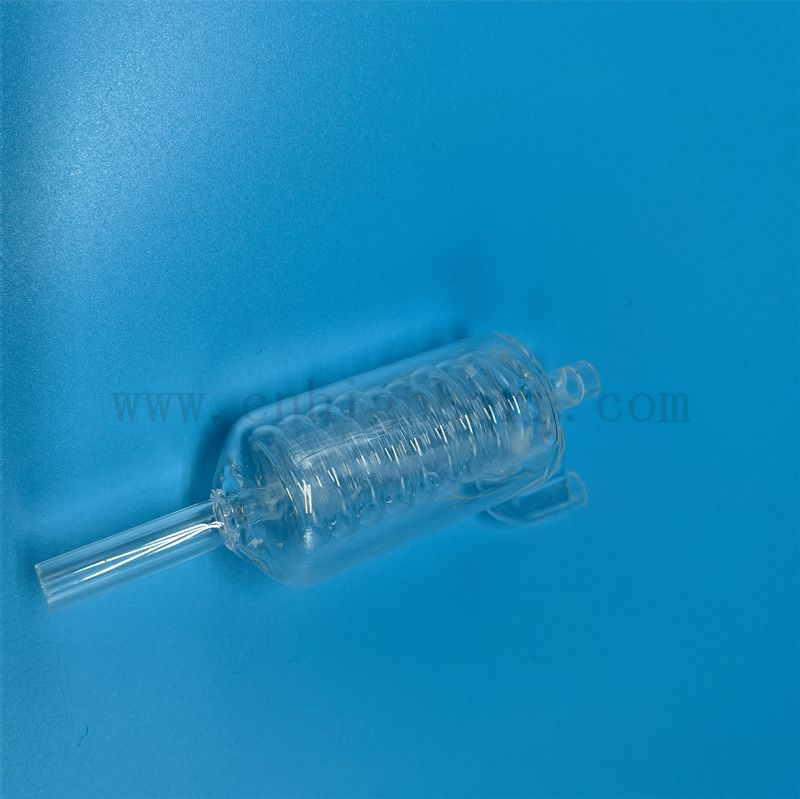 Anpassung Hochtemperaturwiderstand transparenter Quarzglasrohr klares Kieselglas -Kondensrohr mit Fusion