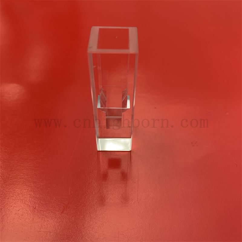 4 Seiten transparente quadratische Quarzglaskuvette für Spektrophotometer