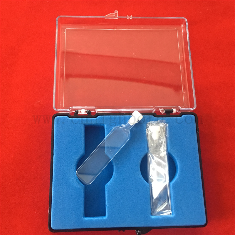 Hochgenauige Küvette Quarzpools Standard Rechteckige Zelle Rundes Boden Quarzglas Cuvette