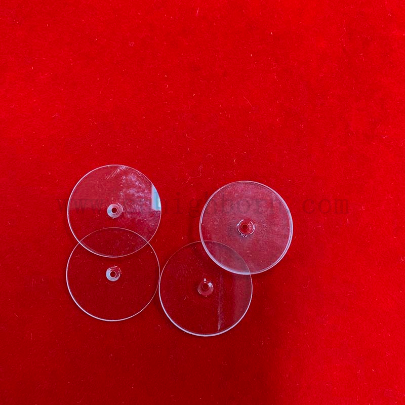 0,1 mm dünne klare kreisförmige Sehglas verwendet polierte Quarzplatte 