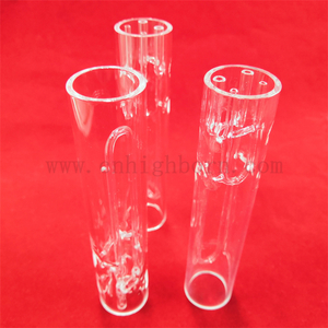 Maßgeschneidertes hitzebeständiges, klares Quarzglasrohr, poliertes, transparentes Quarzglas-Hülsenrohr