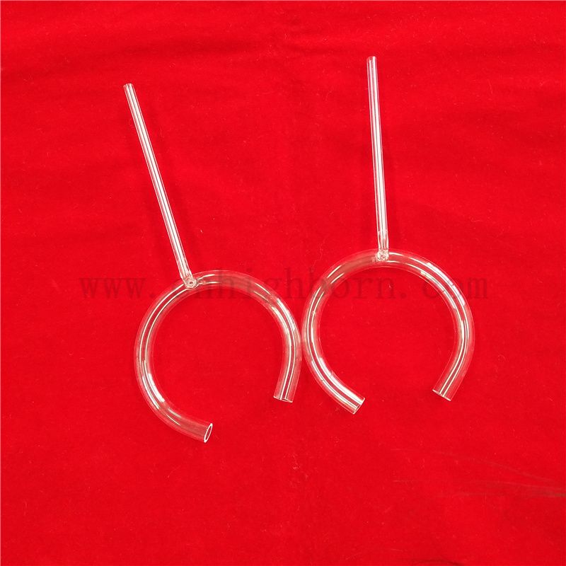 C Form transparent angepasste Quarz -Silica -Glasrohr