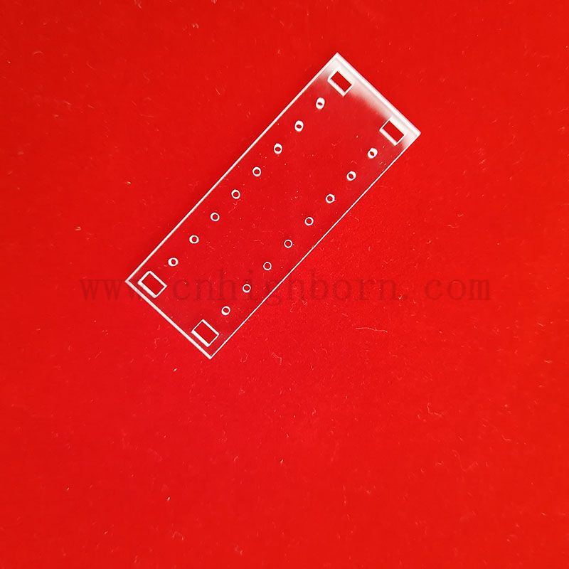 UV optische fusionierte Kieselsäure -Quarzglasrutschen mit Loch